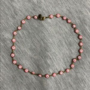 Pink Evil Eye Raw & Rebellious Necklace